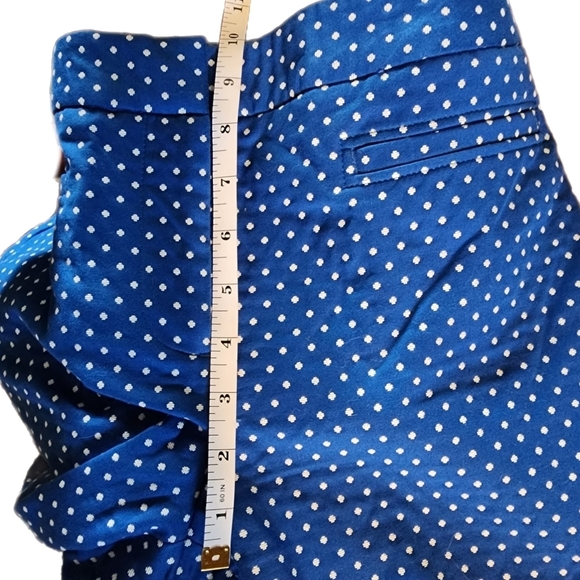 Talbots Women's Hampshire Preppy Curvy Crop Blue Polka Dot Size 2 - Picture 7 of 8